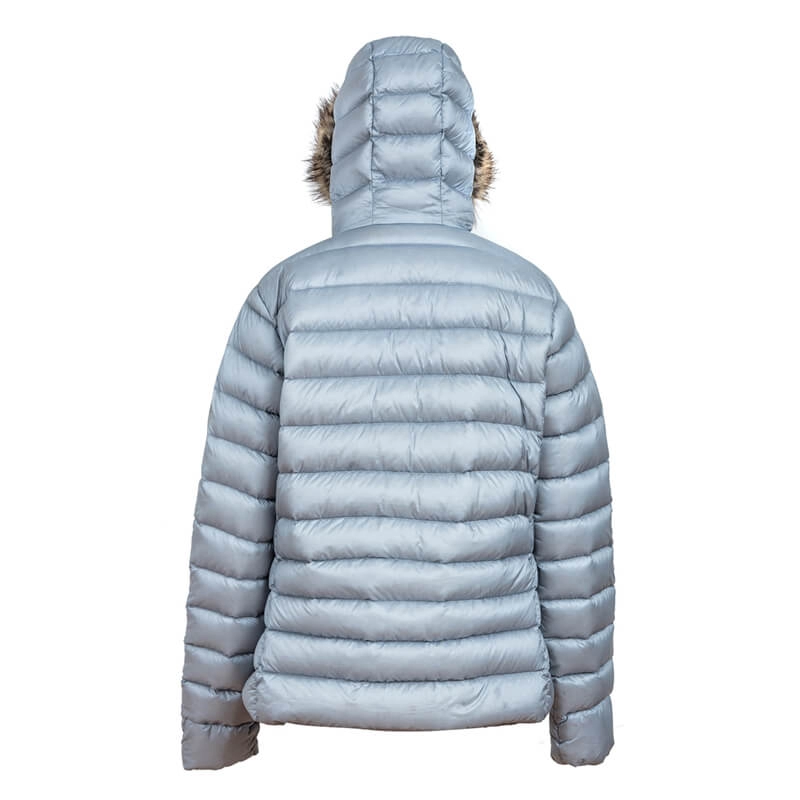 Womens Thick Warm Down Puffer Jacket With Fur