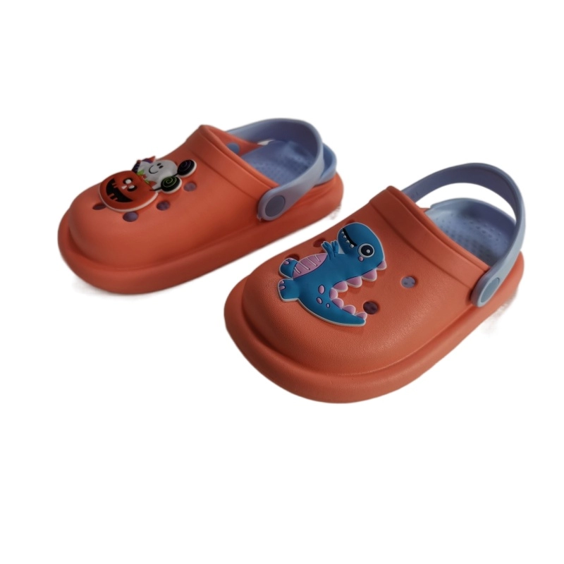 Child anti-slip clogs shoes EVA injection slingback sandal with air hole