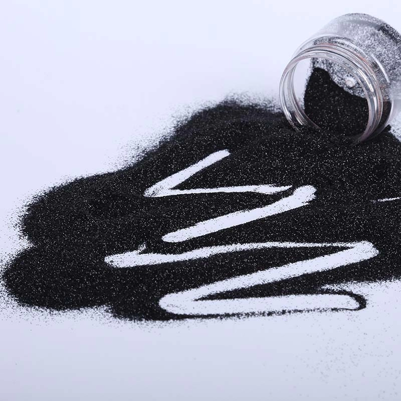 Non-toxic Solvent Resistant Black Glitter Powder for Crafts