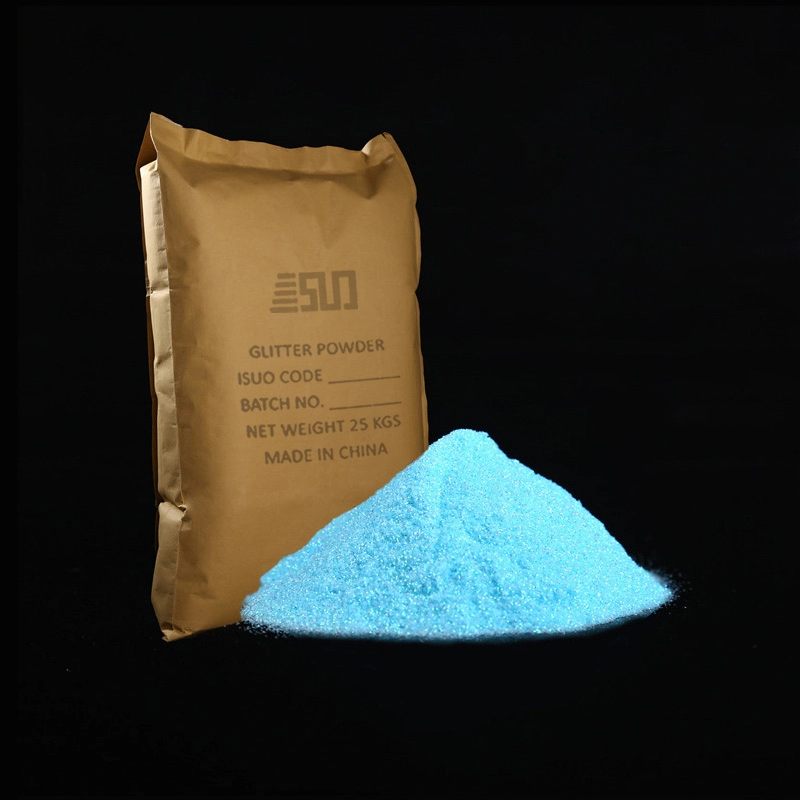 Wholesale industrial iridescent blue PET glitter dust