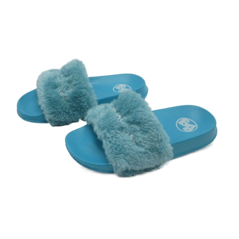 Winter Warm Children Faux Fur Flat Slide Sandals
