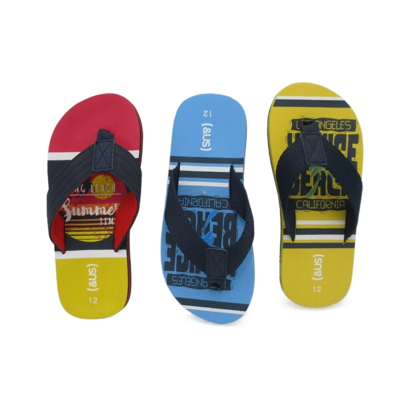 Colorfully Printed Kid Anatomically correct footbed flip flop
