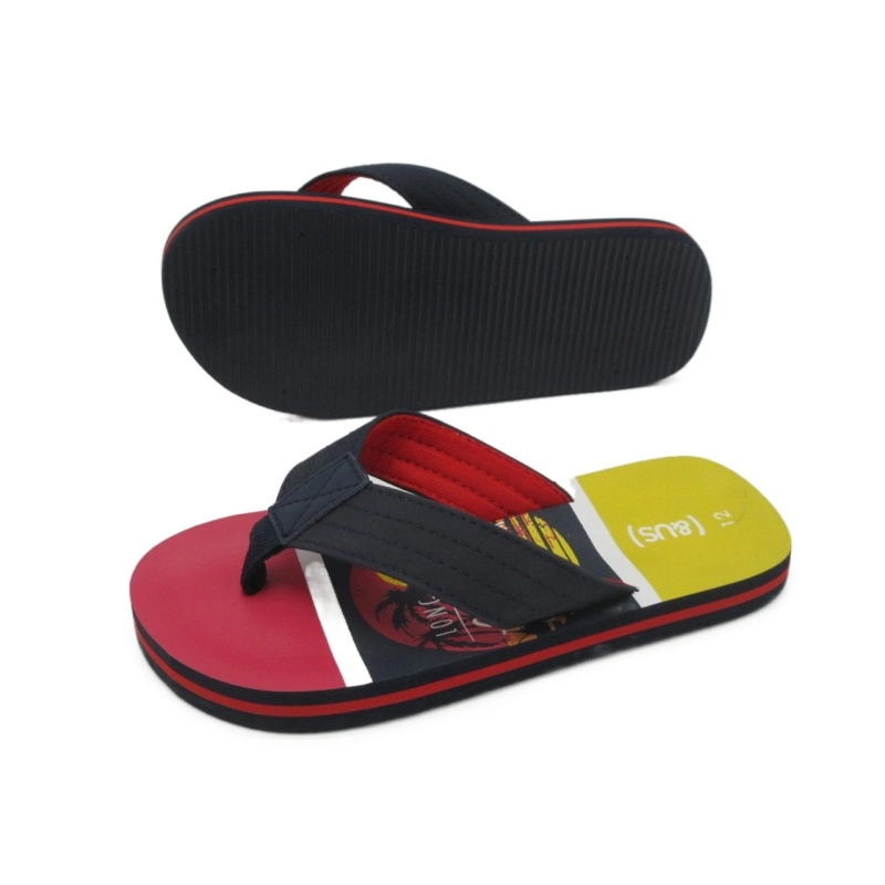 Colorfully Printed Kid Anatomically correct footbed flip flop