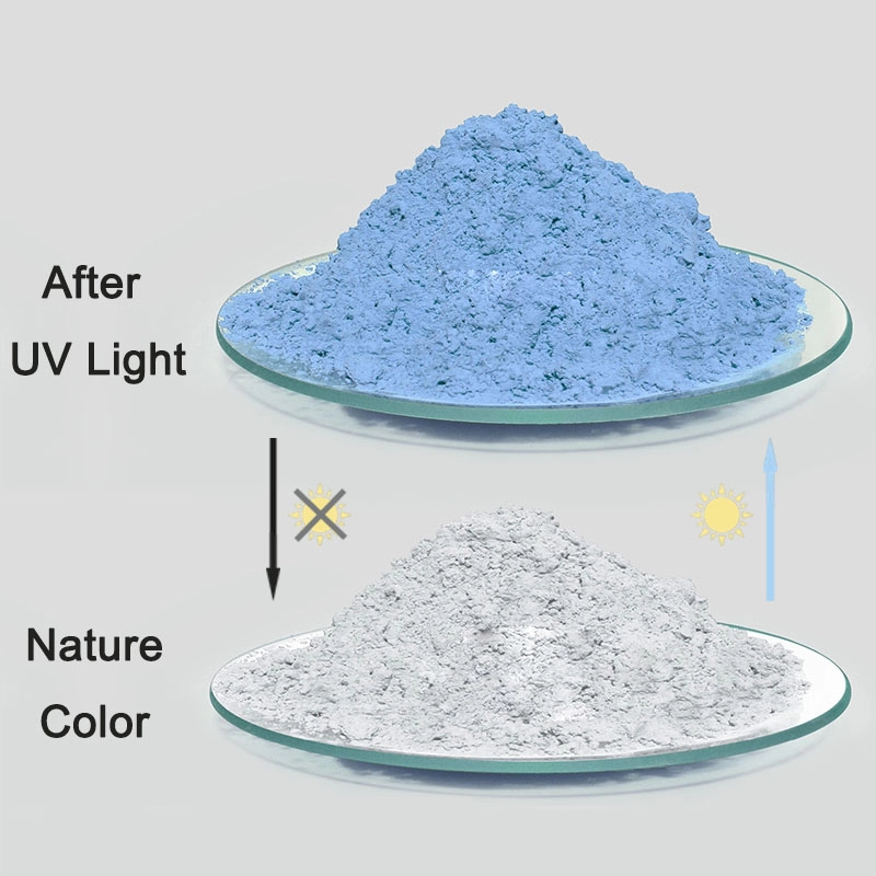 Color change sun sensitive reversible photochromic pigment powder