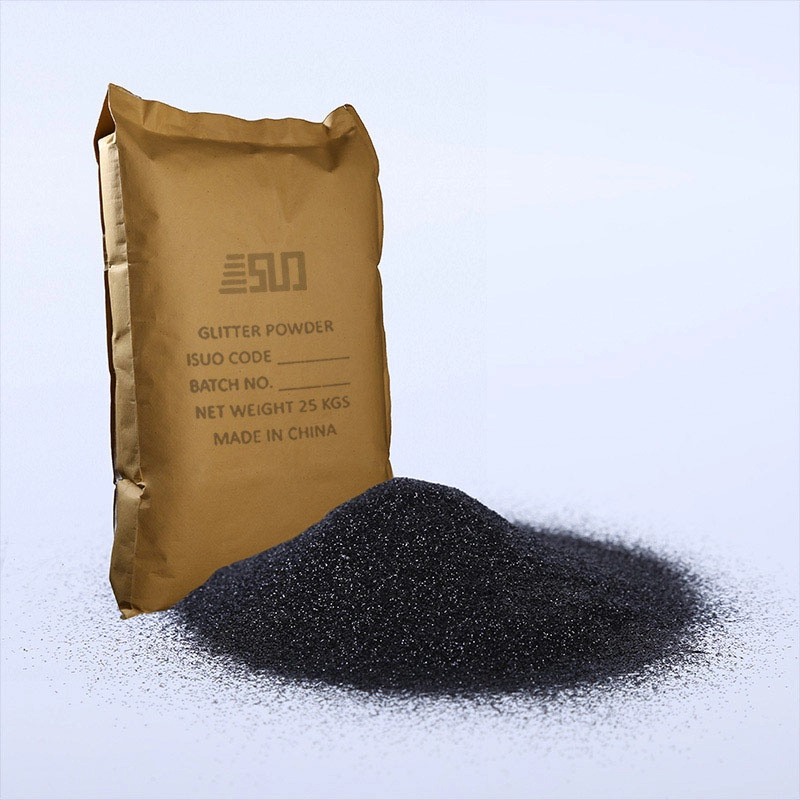 Sparkling Precision Cut Black Glitter Powder