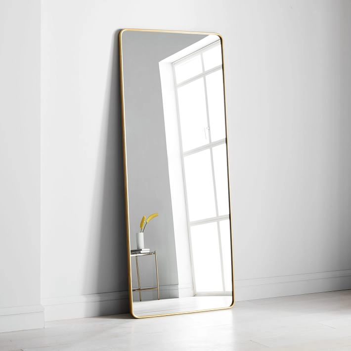 Full-length Metal Gold Floor Mirror