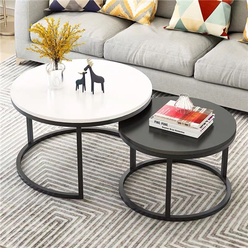 Set Of Two Round Marble Coffee Table