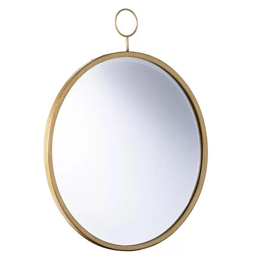 Gold Round Modern Accent Mirror