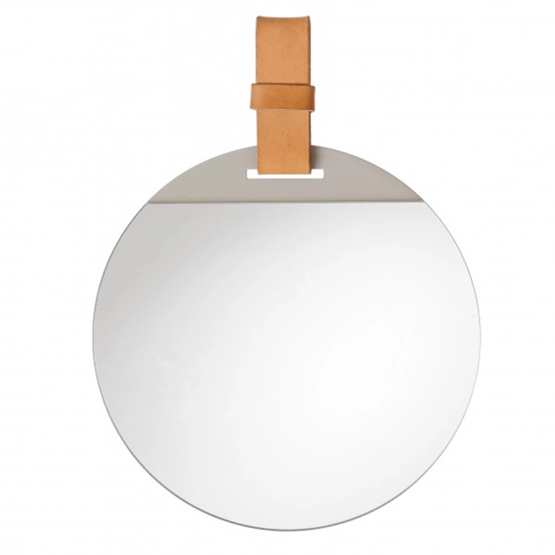 Belt Frameless Round Wall Hanging Mirror
