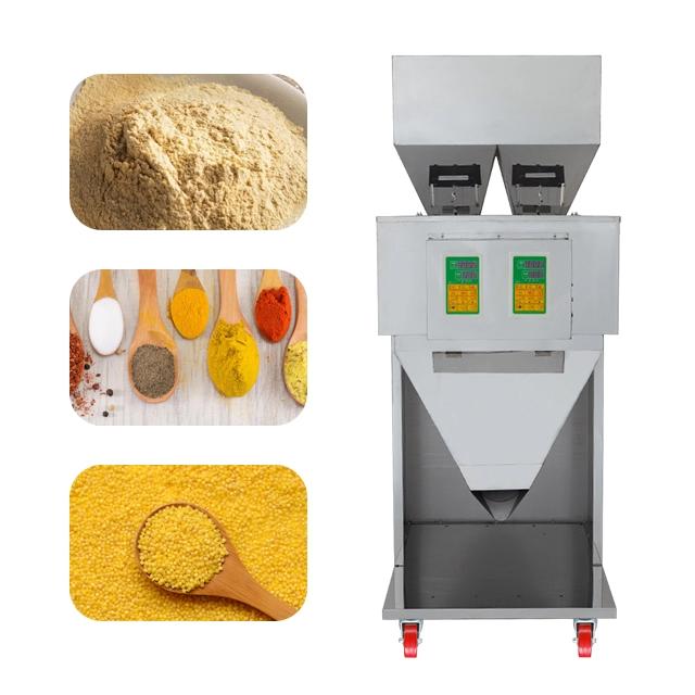 Double head rice dry goods weighing machine