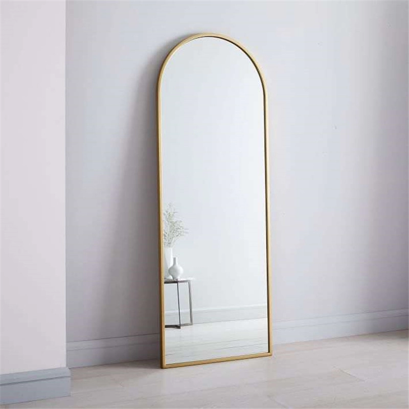Metal Gold Arched Floor Mirrors