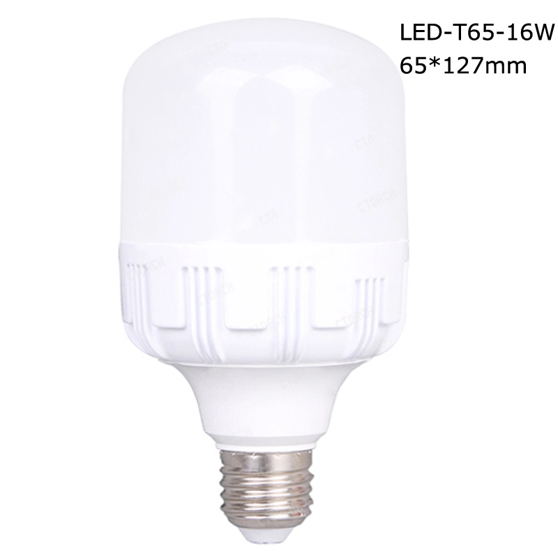 Cylindrical LED T65 Bulb 16W plastic and Aluminum