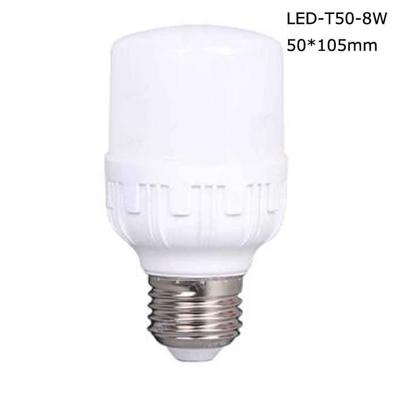 Cylindrical LED T50 Bulb 8W plastic and Aluminum