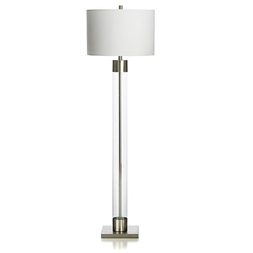 American clear glass cylinder floor lamp