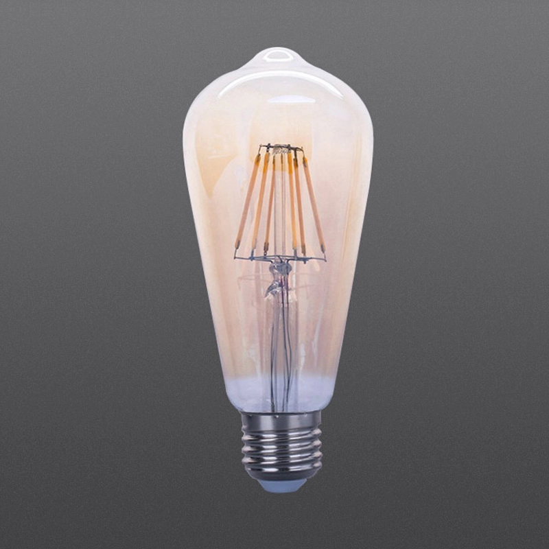 Factory price LED filament bulbs ST64 clear 4W 6W 8W