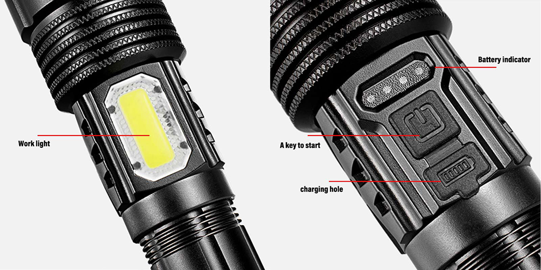 Portable led camping light torch