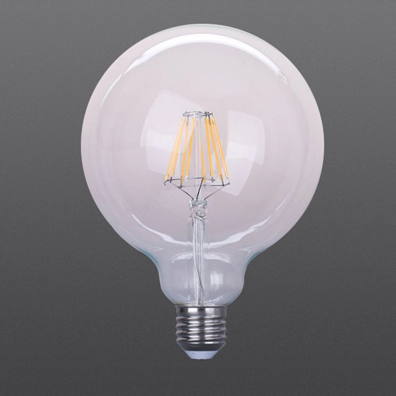 LED filament bulbs G125 Amber color 4W 6W 8W