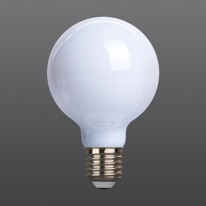 High quality milky white LED filament bulbs G80