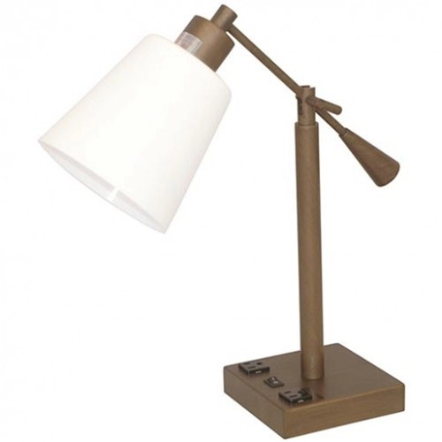 100 Watt E27 bronze desk lamp with usb port