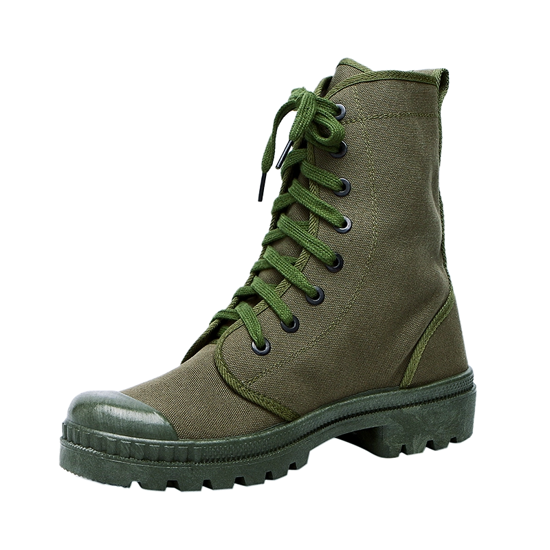 100% cotton military army canvas boots