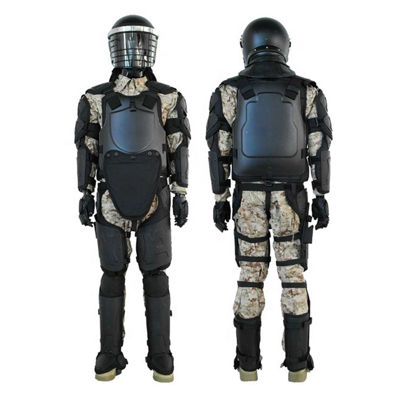 Police use military anti riot control suit