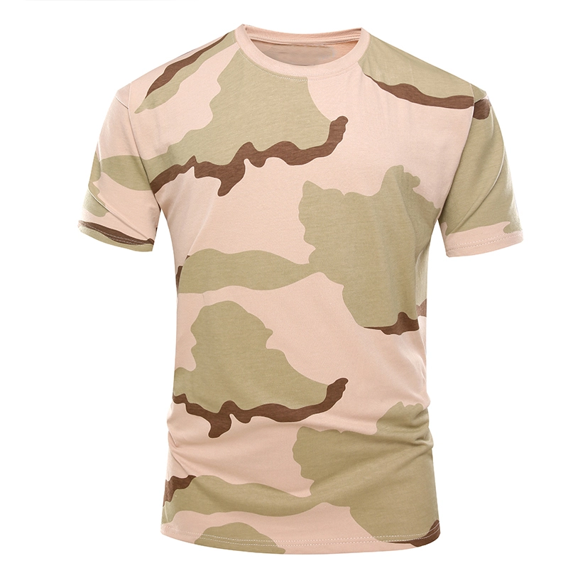 Military desert camo color short sleeve T shirt