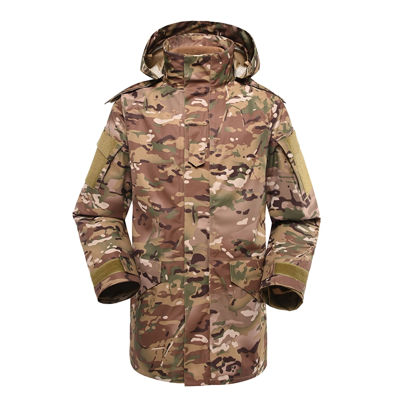 Multicam military winter fleece jacket parka