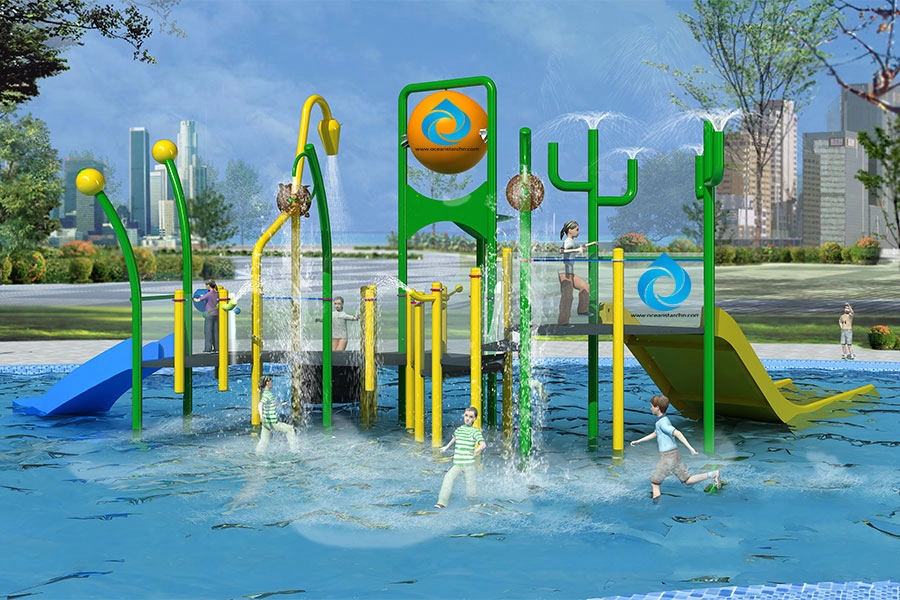 Shopping mall water house for children