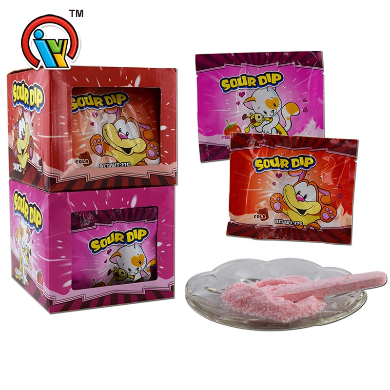 Fruity flavor sour powder candy with pressed candy
