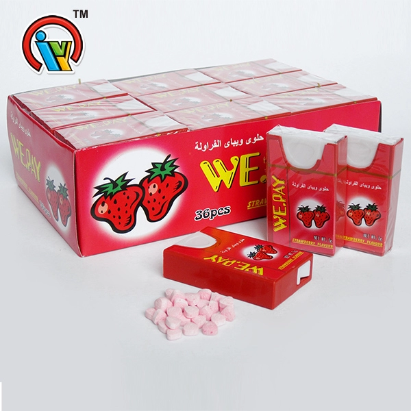 Fruity pressed candy heart shape candy in magic box