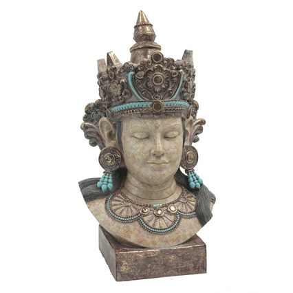 Antique Guanyin Head Statue