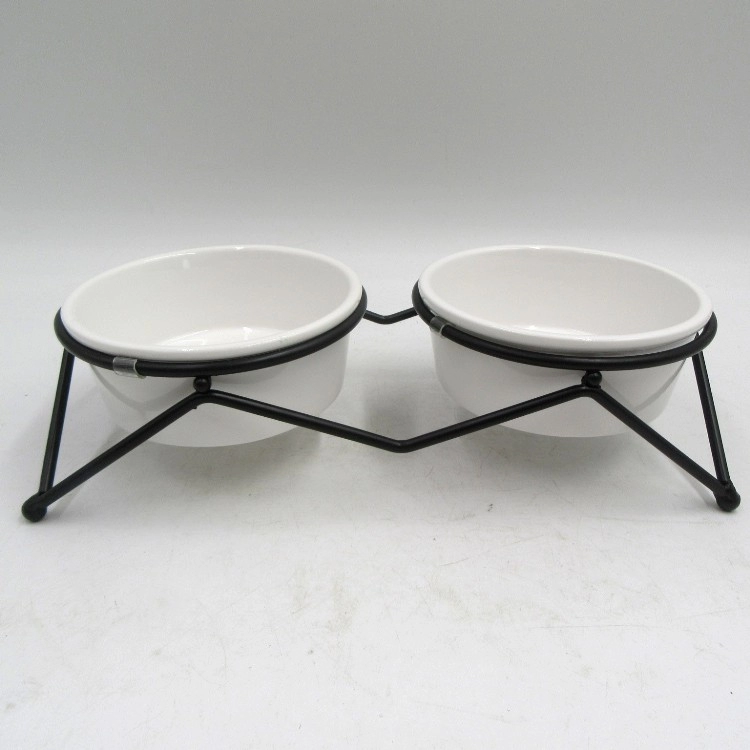 Elevated Pets double Bowl with Metal Stand