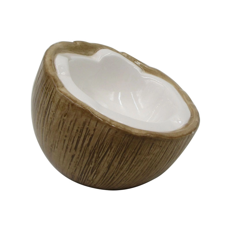 Coconut Shape Porcelain Pet Food Bowls