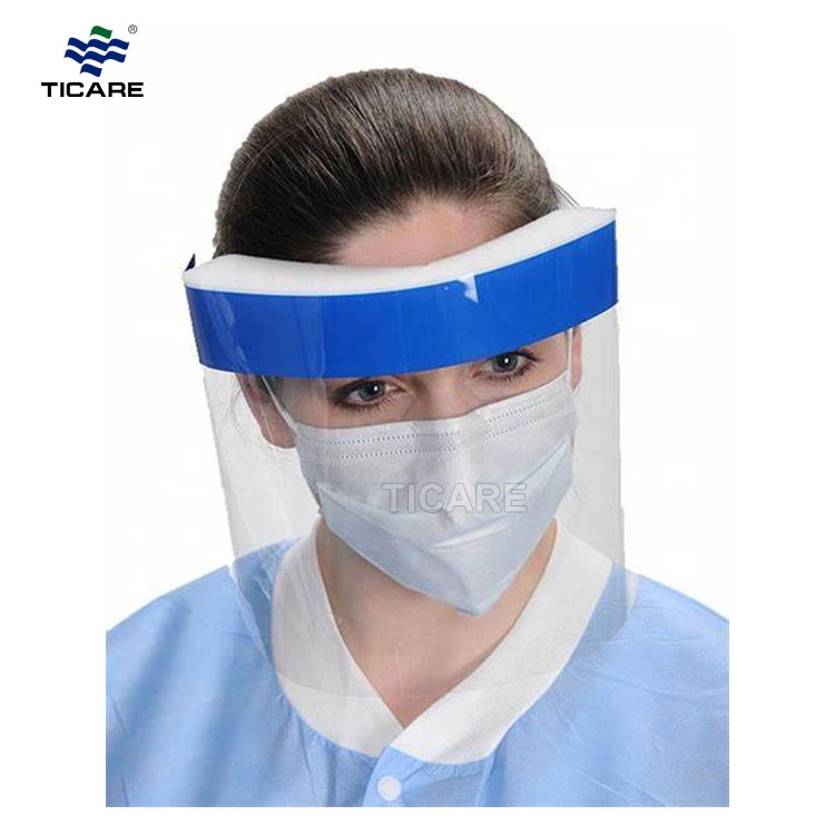 Medical Food and beverage Clear Plastic PC Protective Disposable Face Shield