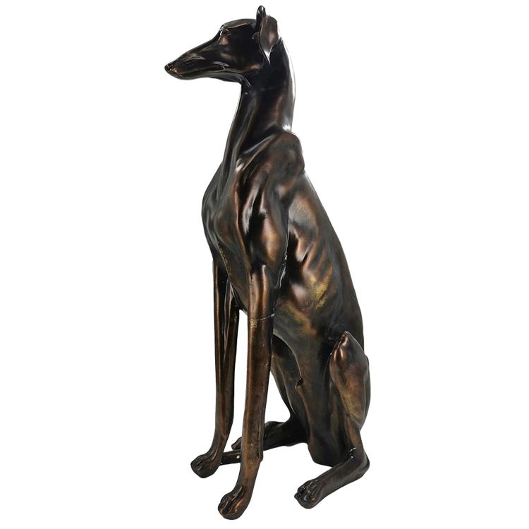 Resin Hunting dog in bronze coloring