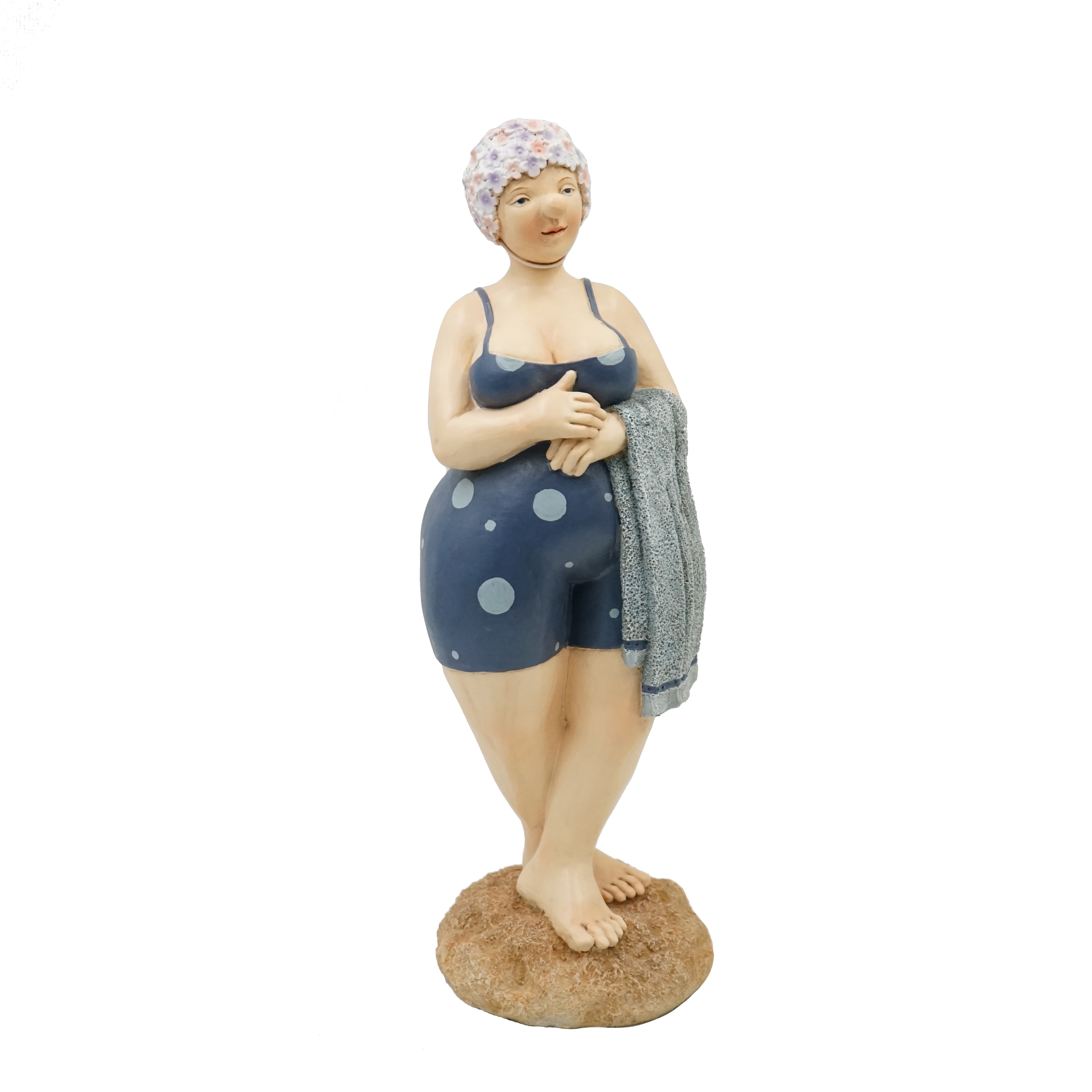 Resin Funny Garden Figurine Swimsuited Lady Statue