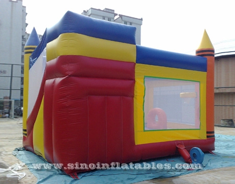 5in1 crayonland kids combo inflatable bounce house with slide for outdoor parties made of 1st class material
