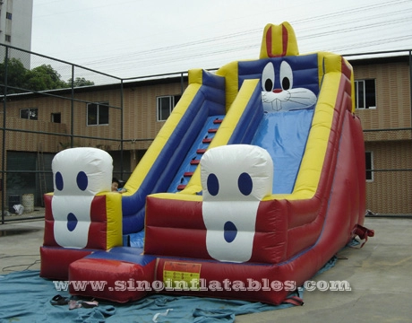 6 mts high big rabbit kids inflatable slide with lead free pvc for outdoor party fun