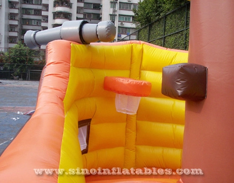 Commercial grade kids party inflatable pirate ship with slide N basketball hoop inside made of best material