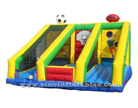 Outdoor GRAND ROYAL 3in1 big inflatable rugby ball game with football N basketball  shooting games for sports challenge