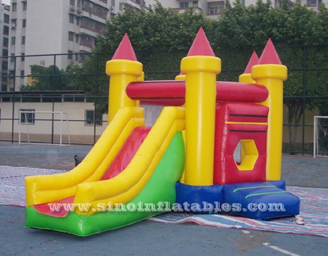 Kids colorful inflatable bouncer with slide on sale from Sino Inflatable