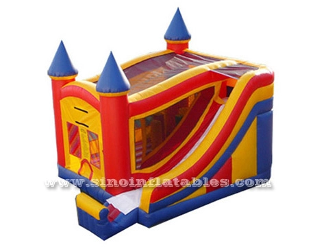 4in1 Outdoor kids inflatable bouncy castle with slide from China factory