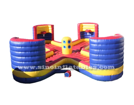 Commercial 4 persons interactive inflatable sports bungee game
