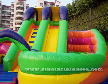 6x6m millenmium kids inflatable slide with obstacles N tunnel for outdoor parties