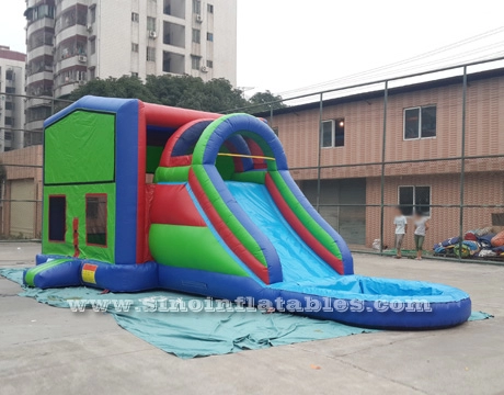 5in1 module panels kids inflatable bounce house with water slide from Sino Inflatable