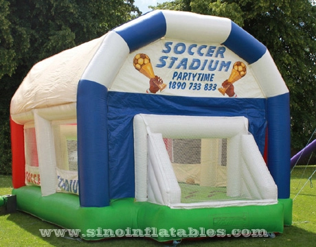 Outdoor 14x6 mts kids inflatable football court with roof for sports N exercise