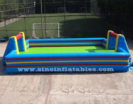 10x5m big kids inflatable soap soccer field with double layer floor for football playing entertainments