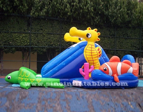 Submarine inflables toboganes para los niños con material libre de plomo