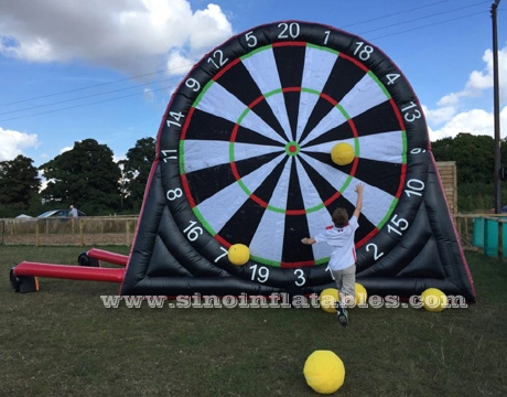 4 meters high outdoor giant inflatable football darts board for kids N adults interactive games