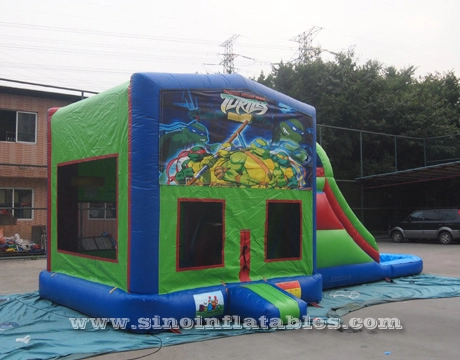 5in1 module panels kids inflatable bounce house with water slide from Sino Inflatable